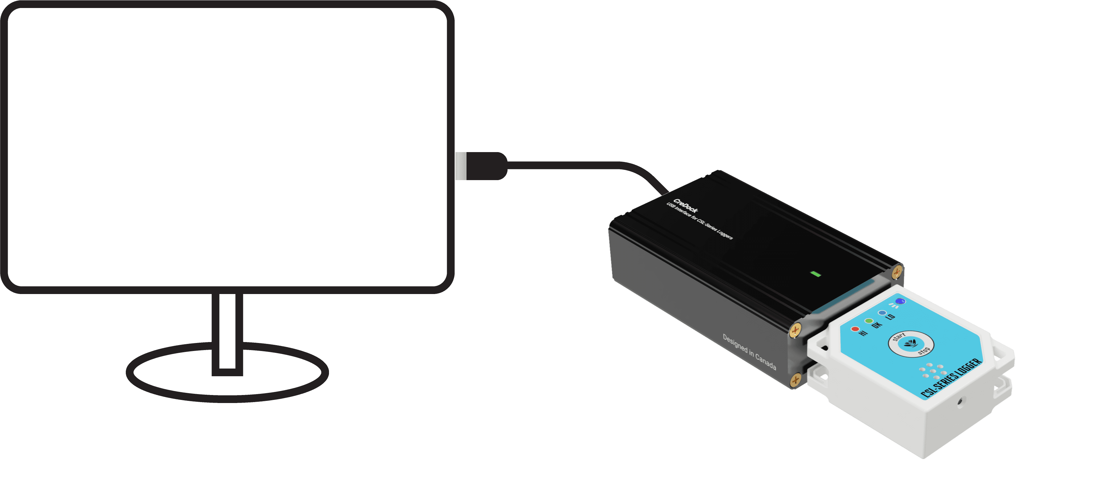 connecting CredoSense CSL-Series Loggers to the computer